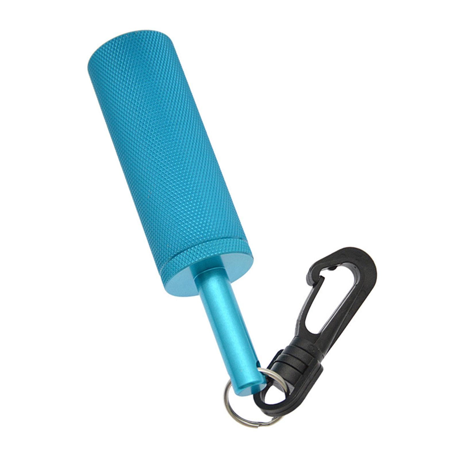 Scuba Rattle Stick Aluminum Alloy Underwater Shaker Underwater Communication Device with Clip blue