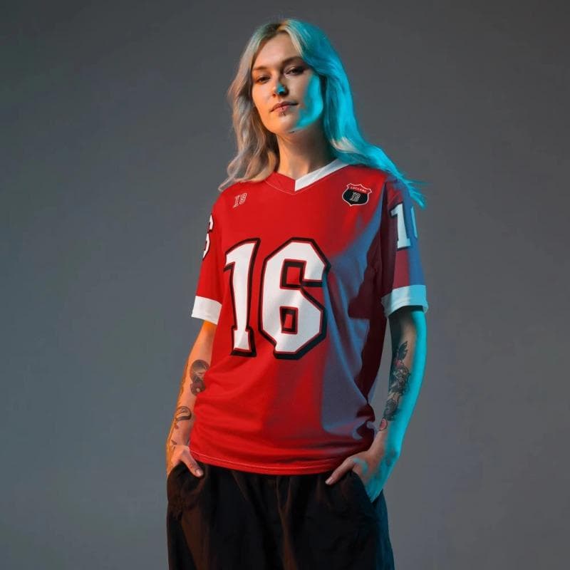 Women Los Angeles jerseys Coolane Summer Drop Shoulder Oversized Football Jersey Tee With Letter Print Couple Same Style L