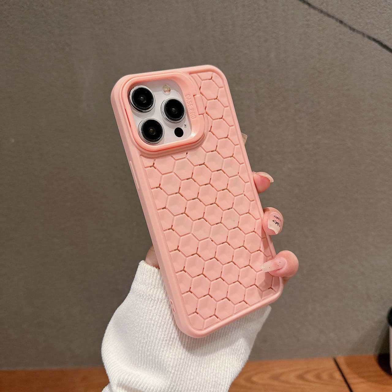 Thermal Magnetic Suction Is Suitable for IPhone15 Mobile Phone Case Creative Water Cube Apple 14Pro Lens Bracket Protection Case iPhone11pro pink