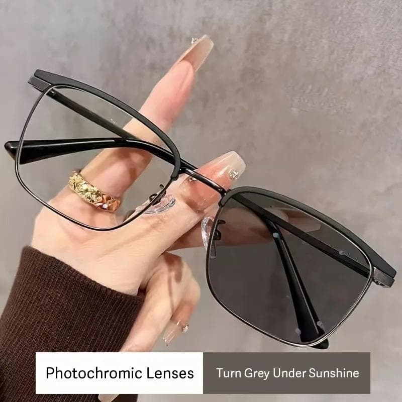Smart Color Changing Myopia Sunglasses Unisex Photochromic Near Sight Eyeglasses Prescription Minus Glasses 0