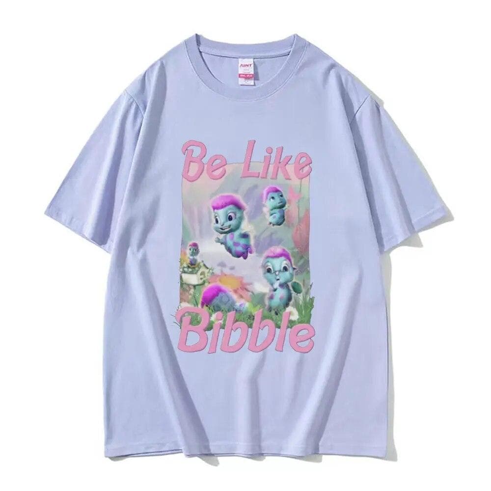 Limited Cute Bibble Graphic Print T-shirts Unisex Women Retro Fashion Oversized T Shirt Unisex Cozy 100% Cotton Short Sleeve T-Shirt M