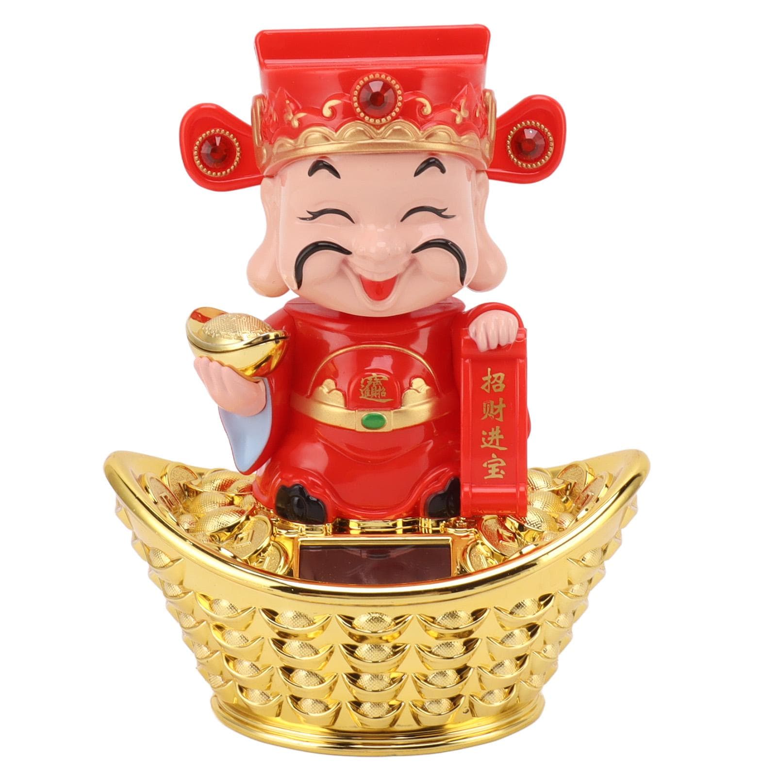 God of Wealth Statue Sunlight Power Vivid Delicate Nodding God of Wealth Ornament Gift