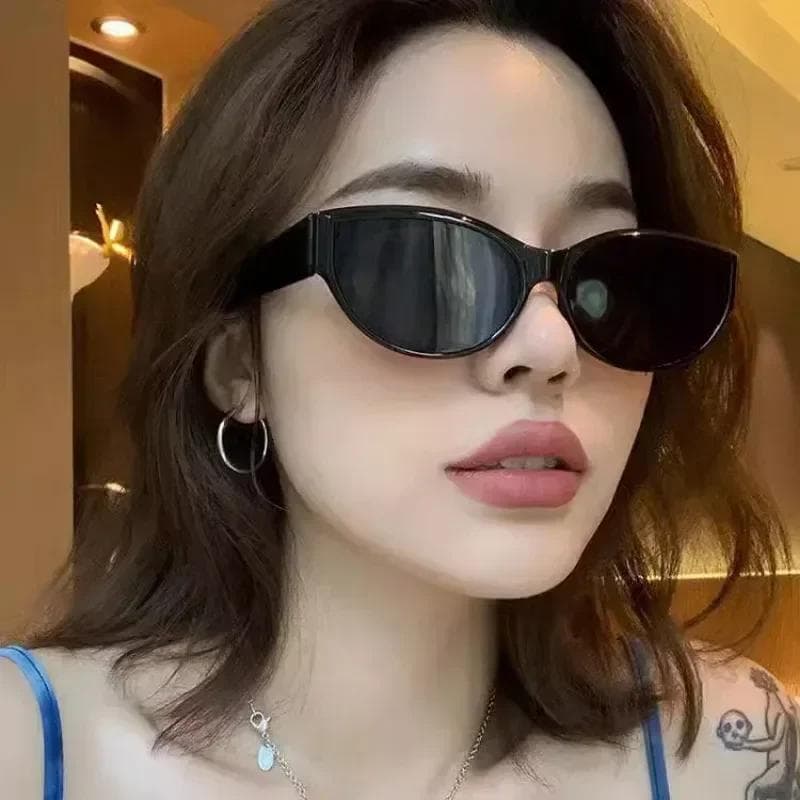 Retro Small Oval Sunglasses Women Cat Eye Fashion Colorful Mirror Goggles Punk Sports Sun Glasses Eyewear