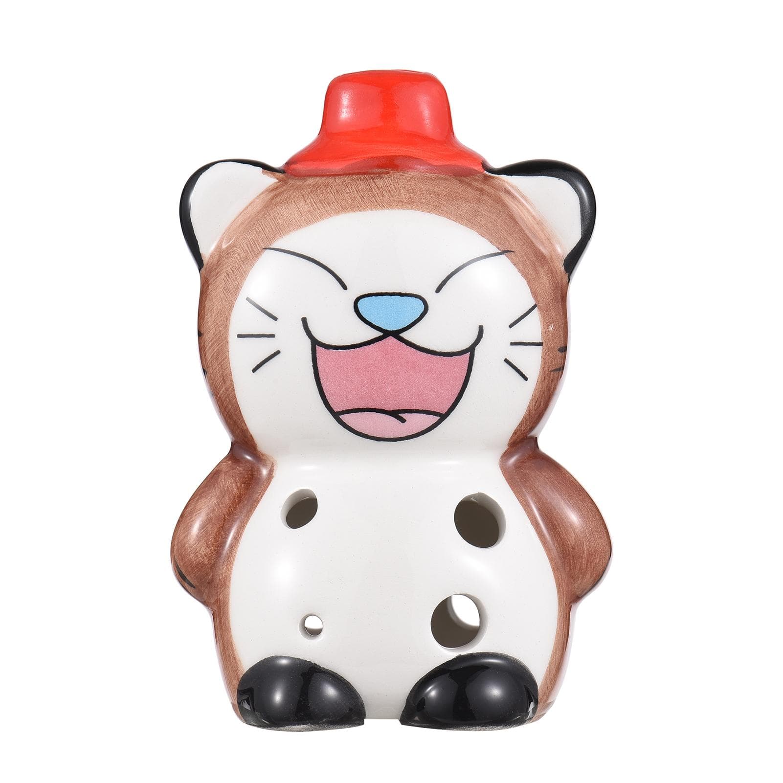 6 Holes Ceramic Ocarina Cute Animal Style Musical Instrument with Lanyard Music Score for Music