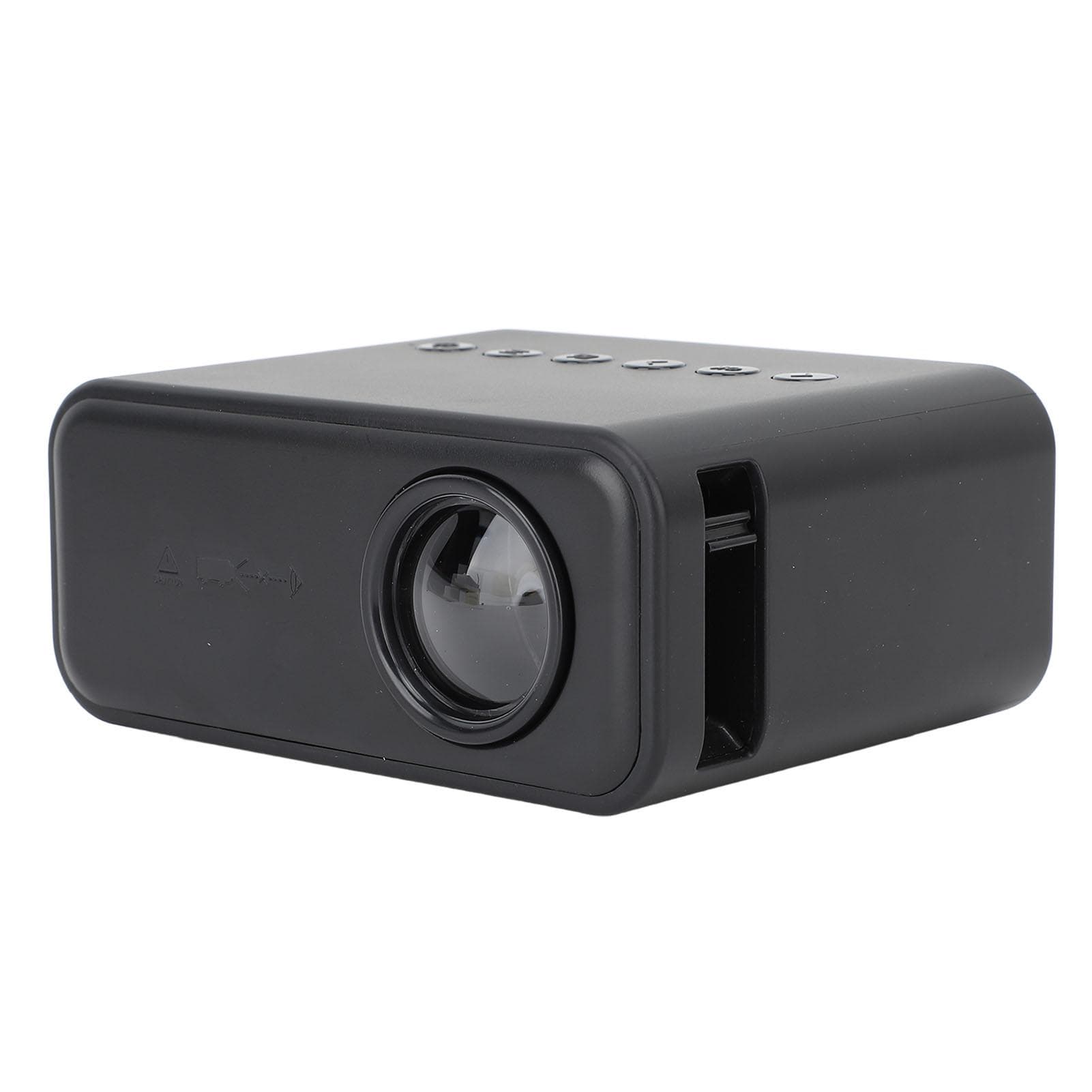 Mini Projector Multifunction HD 1080P WiFi Wireless Wired Screen Projection Remote Control USB UK Plug black