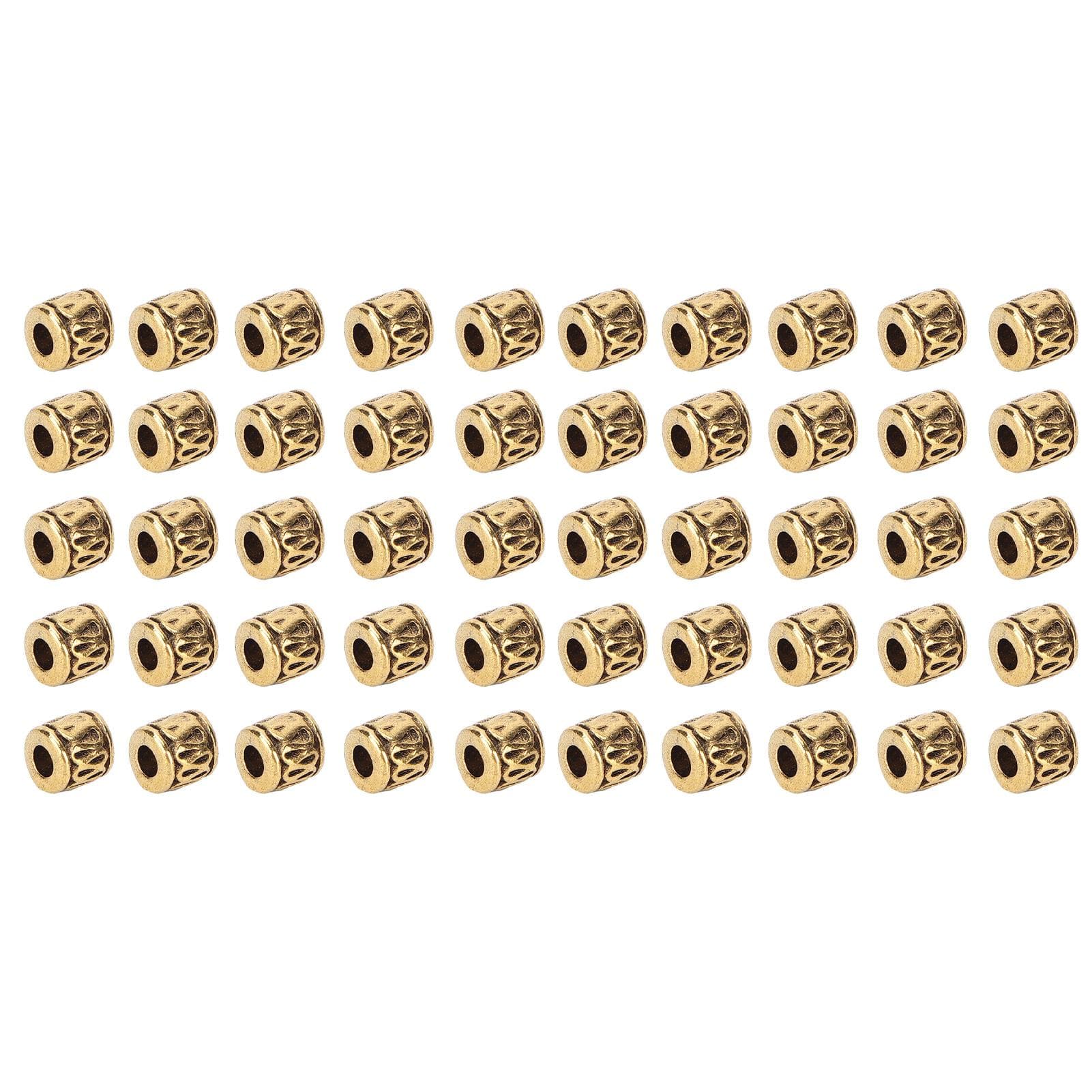 50pcs Hair Braiding Beads Alloy Beard Decoration Dreadlocks Rings Bracelet Necklace Making