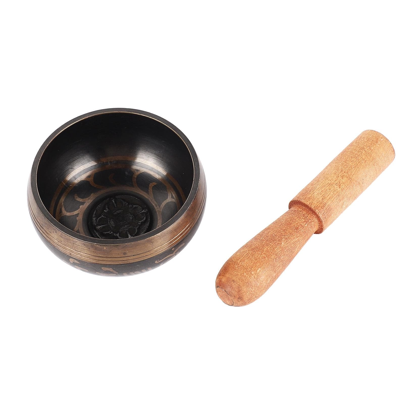 8cm Copper Song Bowl with Wooden Stick Buddha Singing Bowl for Yoga Meditation Music Healing