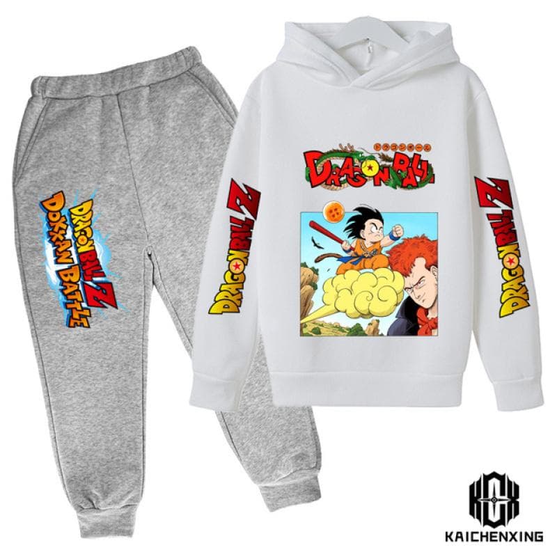 Anime Dragon Ball Z Hoodie Set For Boys Clothes Kids Hoodies Anime Clothes Goku Hoodie Girls Sweatshirt Children 3-14y 130