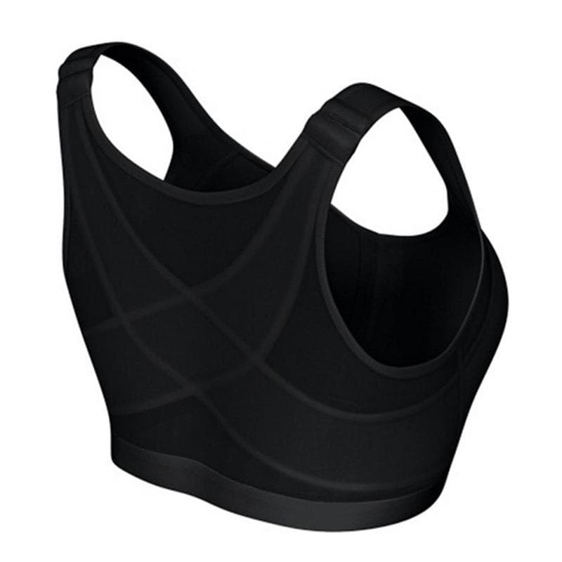 S-5XL Plus Size Women Posture Corrector Bra Wireless Back Support Lift Up Yoga Bra Running Sports Gym Bras Underwear XXXL black