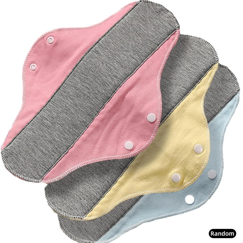 5PCS Adult Washable Cotton Pad Soft Comfortable Breathable Water Absorbing Anti-leakage Graphene Antibacterial Bacteriostatic Underpants Pad 5PCS multicolour