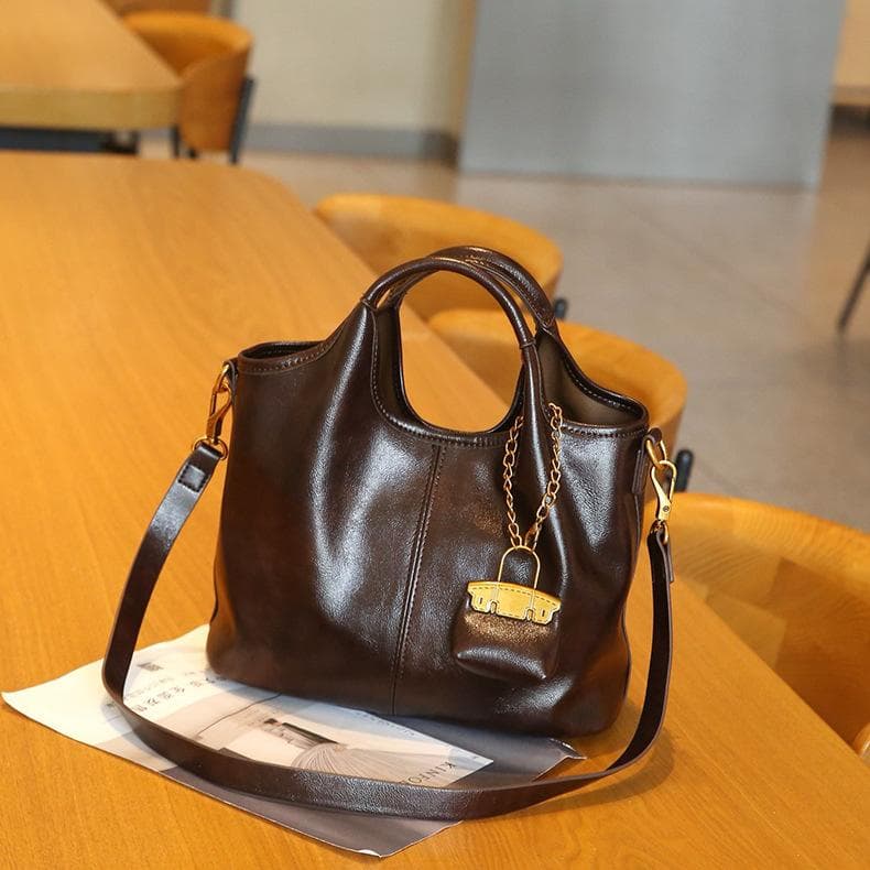 Women's Foreskin Handbag Feel Tote Bag Simple Casual One-shoulder Crossbody Bag
