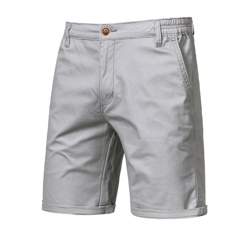 Usegiraffe Summer Men's Shorts Casual Pants Men's Bottoms Comfortable Cotton High Quality Men's Pants Simple Business Fashion Slim 30 light grey