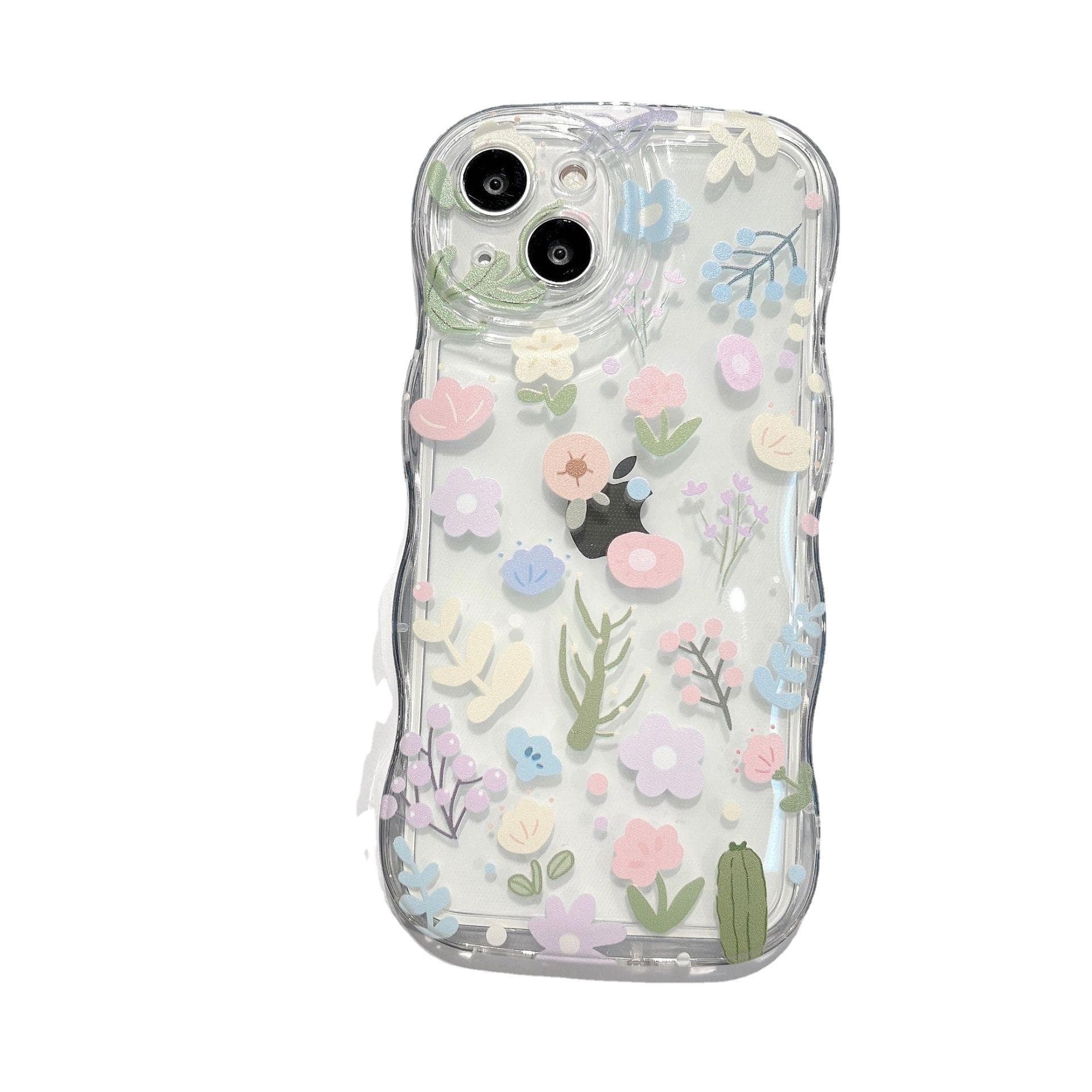 Wave Bubbles Are Suitable for Apple 16PRO Colorful Small Floral Mobile Phone Case IPhone XR Full-inclusive Hanging Chain Protection Case 16PROMAX