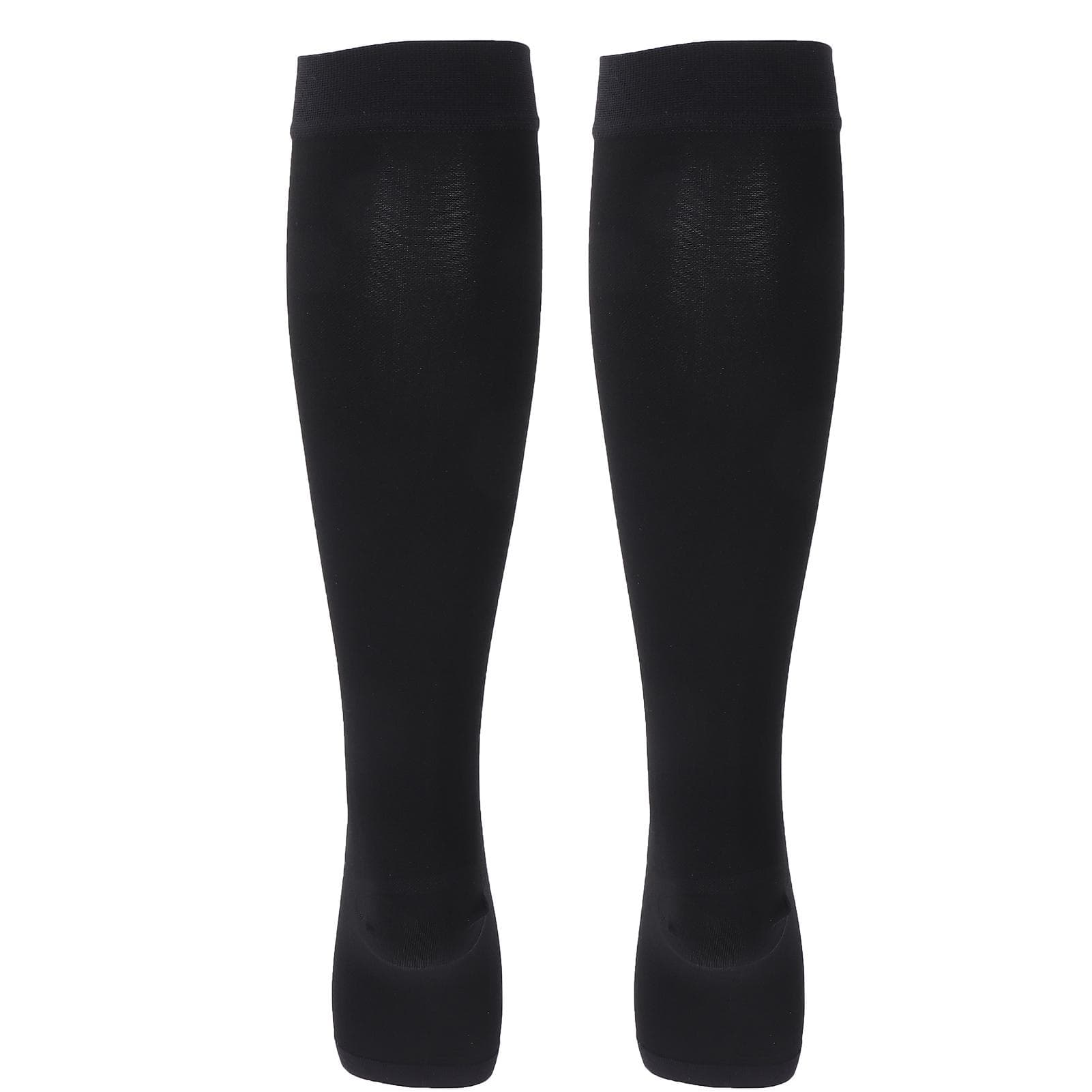 Compression Stockings Breathable Antislip Elastic Open Toed Stocks for Women BlackXL L(for 6.5-9kg)