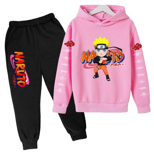 Naruto Hoodie Kids Clothes Boys Hoodies Avatar Kakashi Harajuku Loose Sweatshirts Top Autumn Spring O Neck Kids Pullover Sets 130