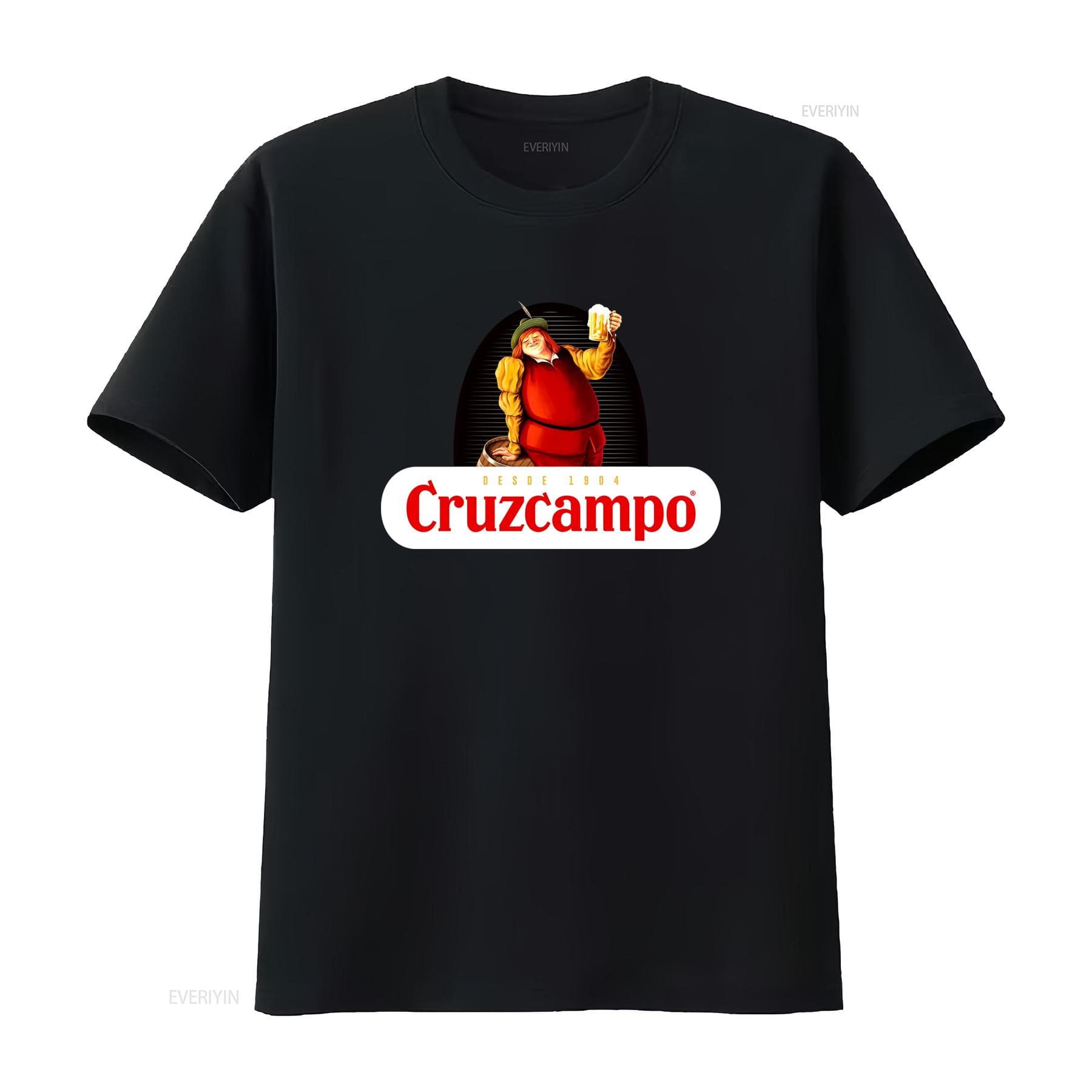 Cruzcampo Vintage Beer Lover T Shirt Classic Cotton for Perfect Christmas vintage Washed Top For Everyday Wear homme Versatile 2XL