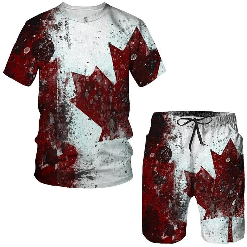 U.S.A/Israel National Emblem 2 Piece Sets Tracksuit Men's Oversized Clothes Summer Beach Style 3D Printed Men Suit Tshirt S XXXL