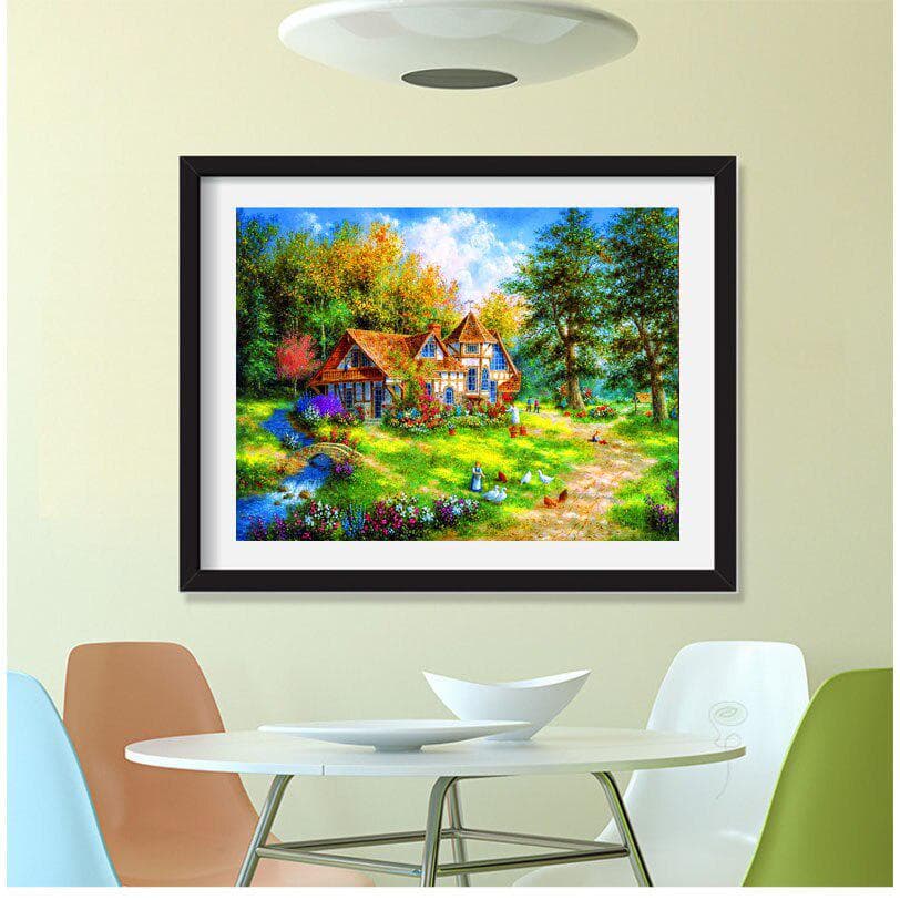 High Quality Handmade Abstract Fabric Group Diamond Painting for Home Decoration 20X30CM