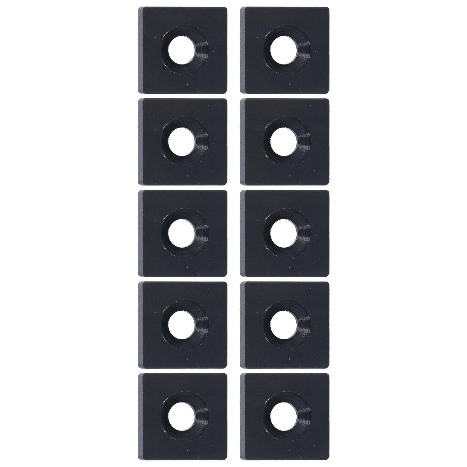 10Pcs Profile End Caps Aluminum Alloy Single Hole Cover Plate for Industrial CNC EquipmentBlack