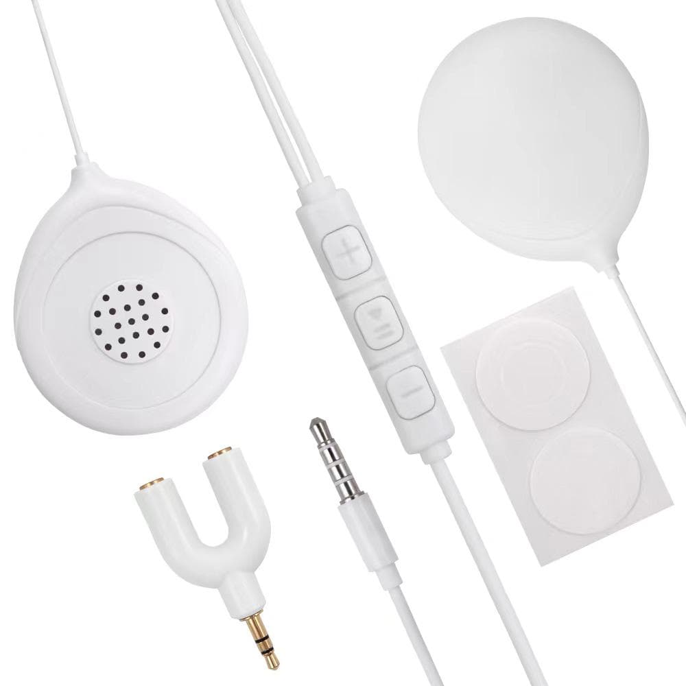 Baby Bump Headphones Prenatal Belly Speakers for Women During Pregnancy to Play Music to Baby in white