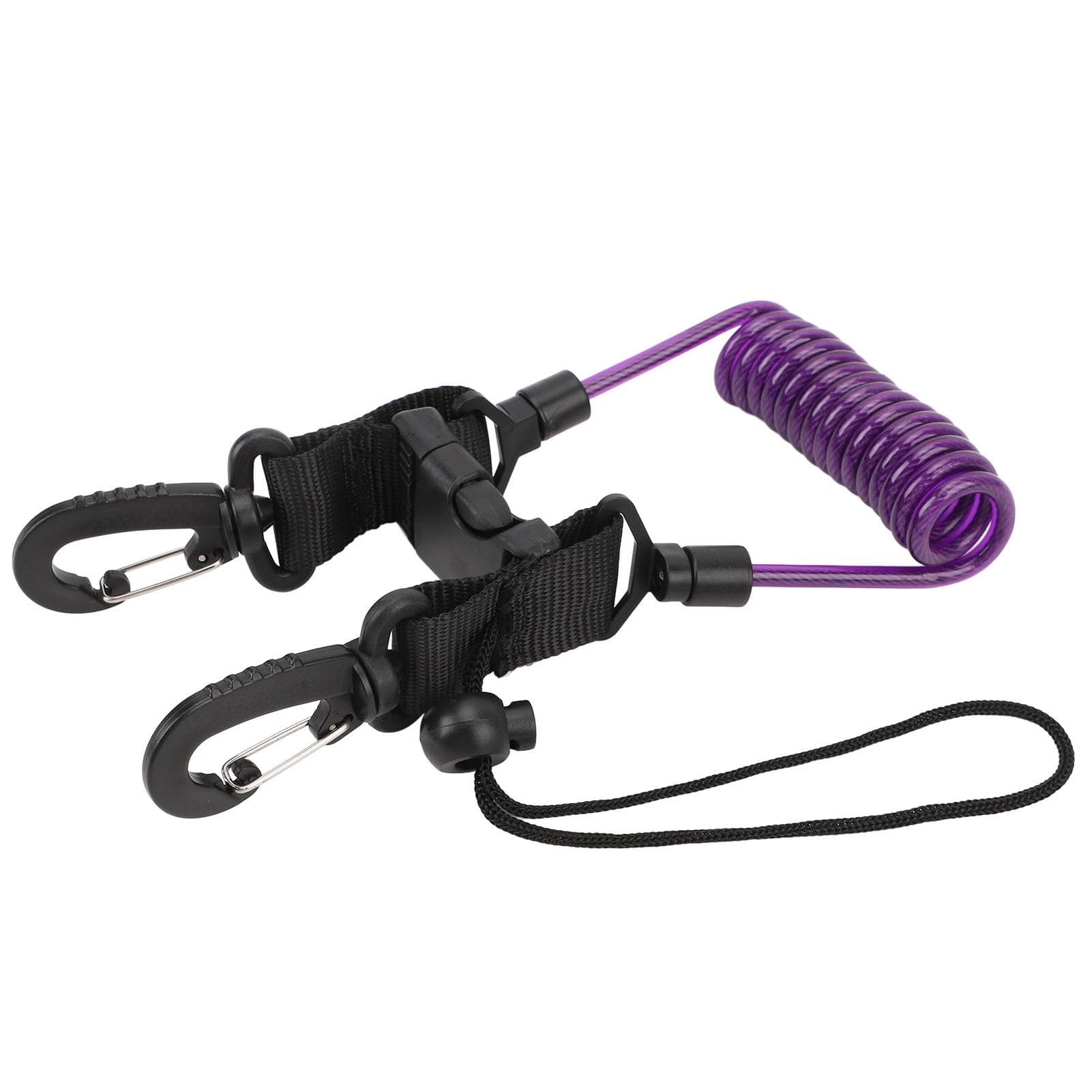 Diving Camera Lanyard Quick Release Buckle Stainless Steel Wire Spring Coiled Camera Lanyard for
