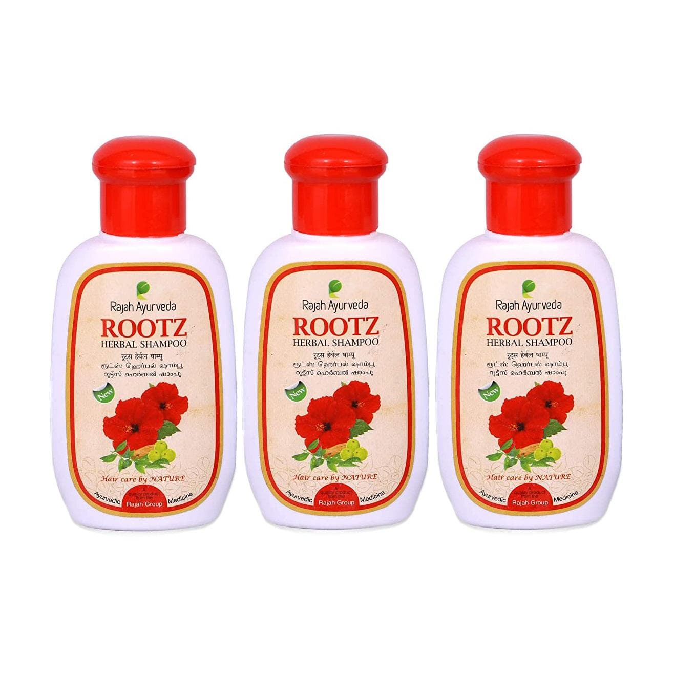 Rutz Hair Shampoo Set (3 x 100 ml), Rootz Herbal Shampoo Set Rajah Ayurveda 3 x 100 ml