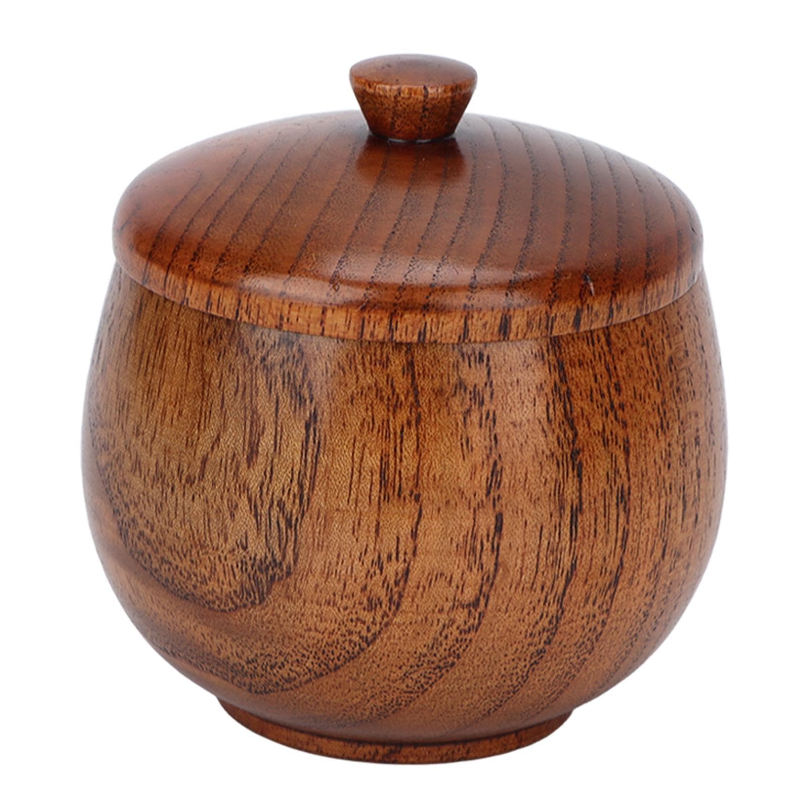 Sour Jujube Wood Condiment Jar Japanese Safe Dustproof Classic Flip Top Spice Jar for L(for 6.5-9kg)