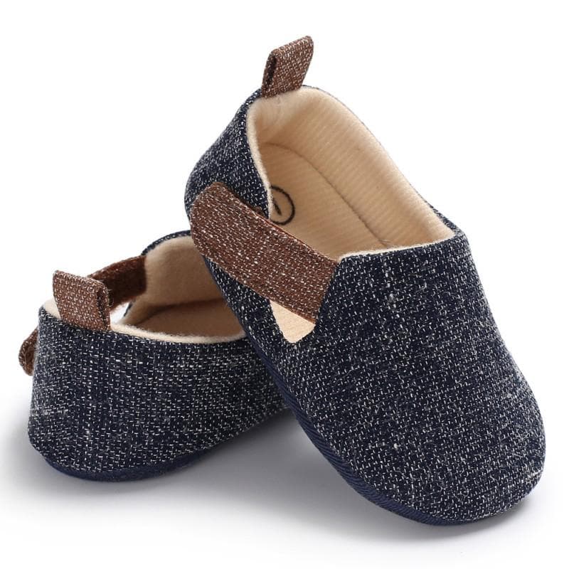 New Baby Boy Shoes First Walkers Spring Summer Soft Cotton Non-slip Toddler Shoes For Boys Girl Solid Color Infant Casual Shoes 0-6 Months navy blue