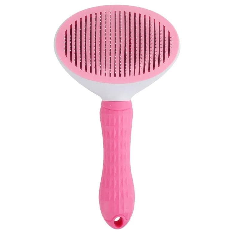 Pet Cat Dog Hair Brush and Comb for Grooming, Comb for Long Hair, Cleaning Pets Accessories pink