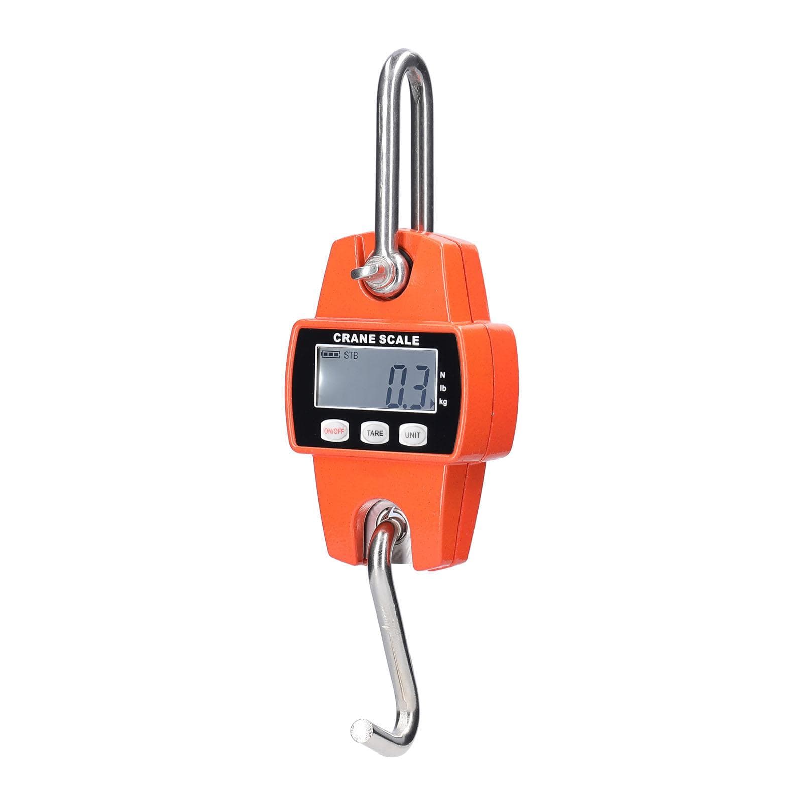 Mini LCD Digital 30-300kg Portable Industrial Electronic Heavy Duty Weight Hook Crane Hanging-Scale orange