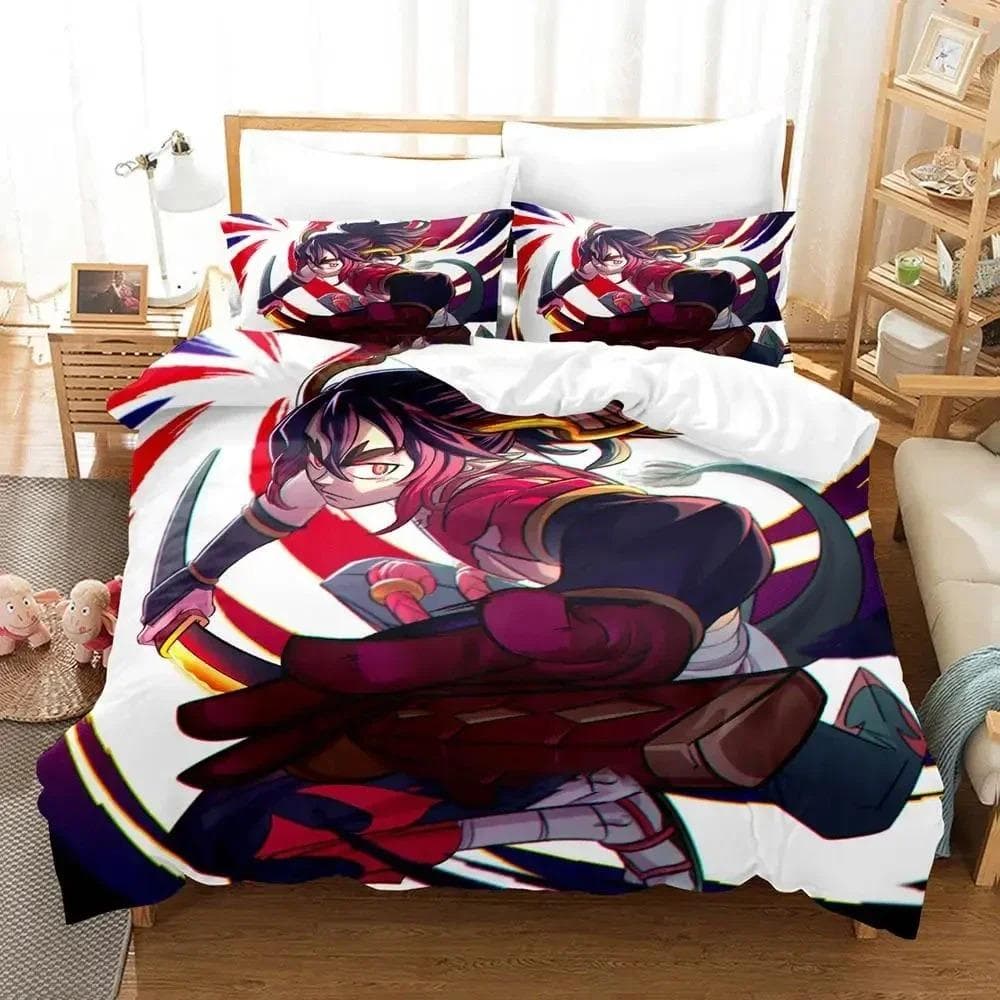 3D Print Anime Disgaea Bedding Set Duvet Cover Bed Set Quilt Cover Pillowcase Comforter king Queen Size Boys Adult Bedding Set 70x133cm 2pcs