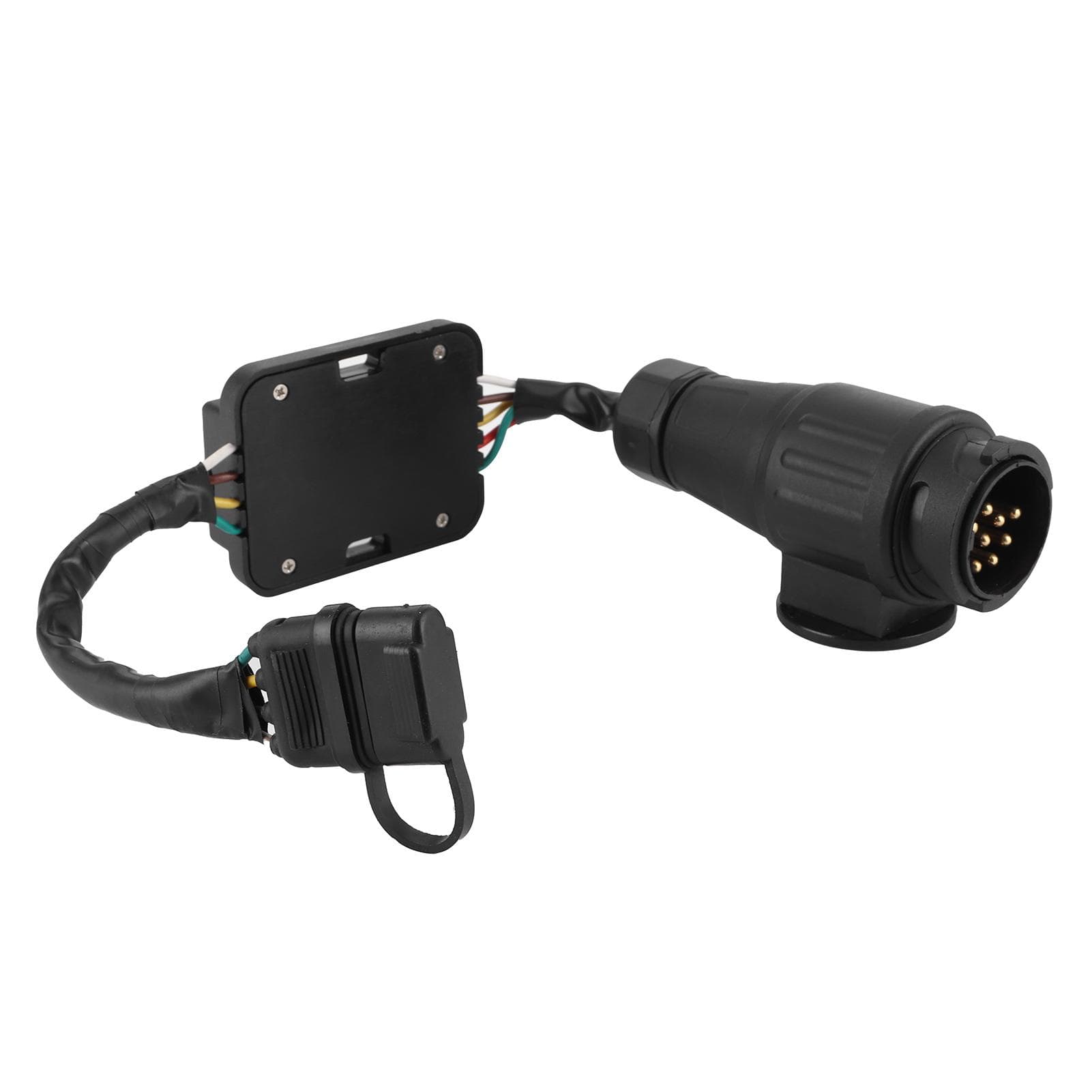 Trailer Connector European 13?Pin to American 4?Pin Taillight Circuit Wiring Adapter Plug and Play
