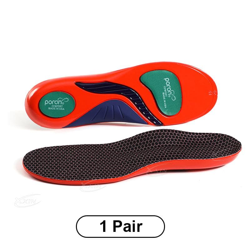 Arch Support Insole Shock Absorption Flat Feet Shoe Pad Heel Pain Relief size(45-46) orange
