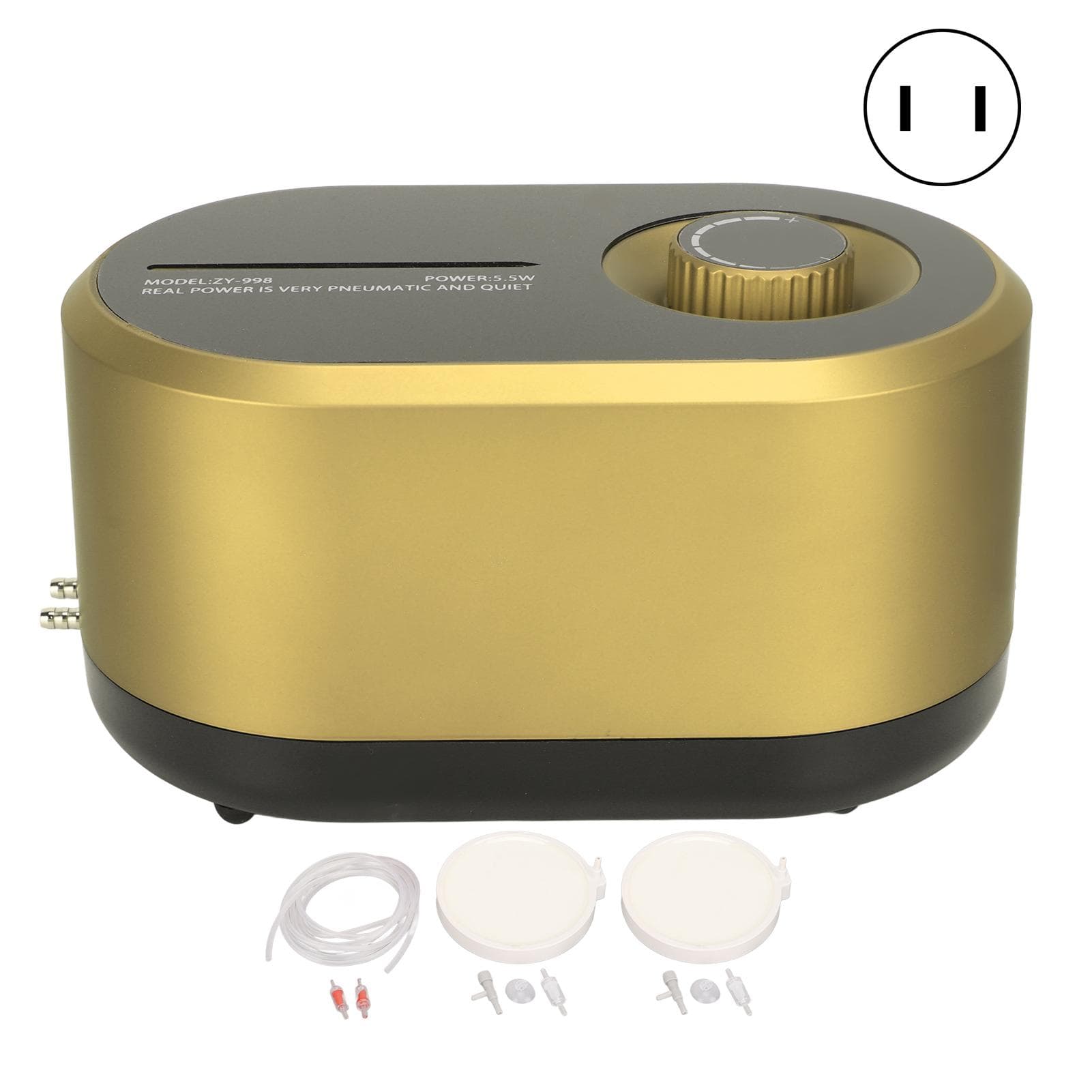 Aquarium Air Pump Large Volume Adjustable AC Aquarium Fish Tank Aerator for Fishing Fish Ponds
