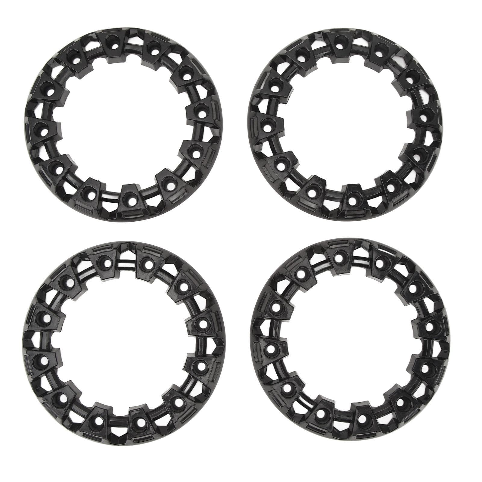 4Pcs Wheel Hub Trim Cover Hubcaps Tire Protection Rim Cap Universal for ATV Go Kart 6in (OD: 6 Inch