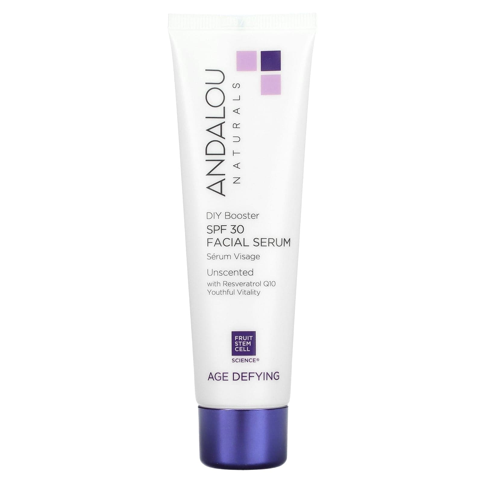 Andalou Naturals, Facial Serum, SPF 30, Anti-Aging, Fragrance-Free, 2 fl oz (58 ml)