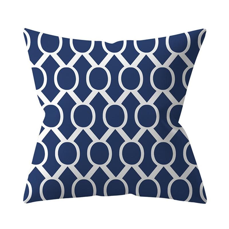 Navy Blue Mandala Nordic Geometric Pillowcase 45x45 Cushion Cover Decorative Pillow Sofa Cushion Home Decor Polyester 45x45cm