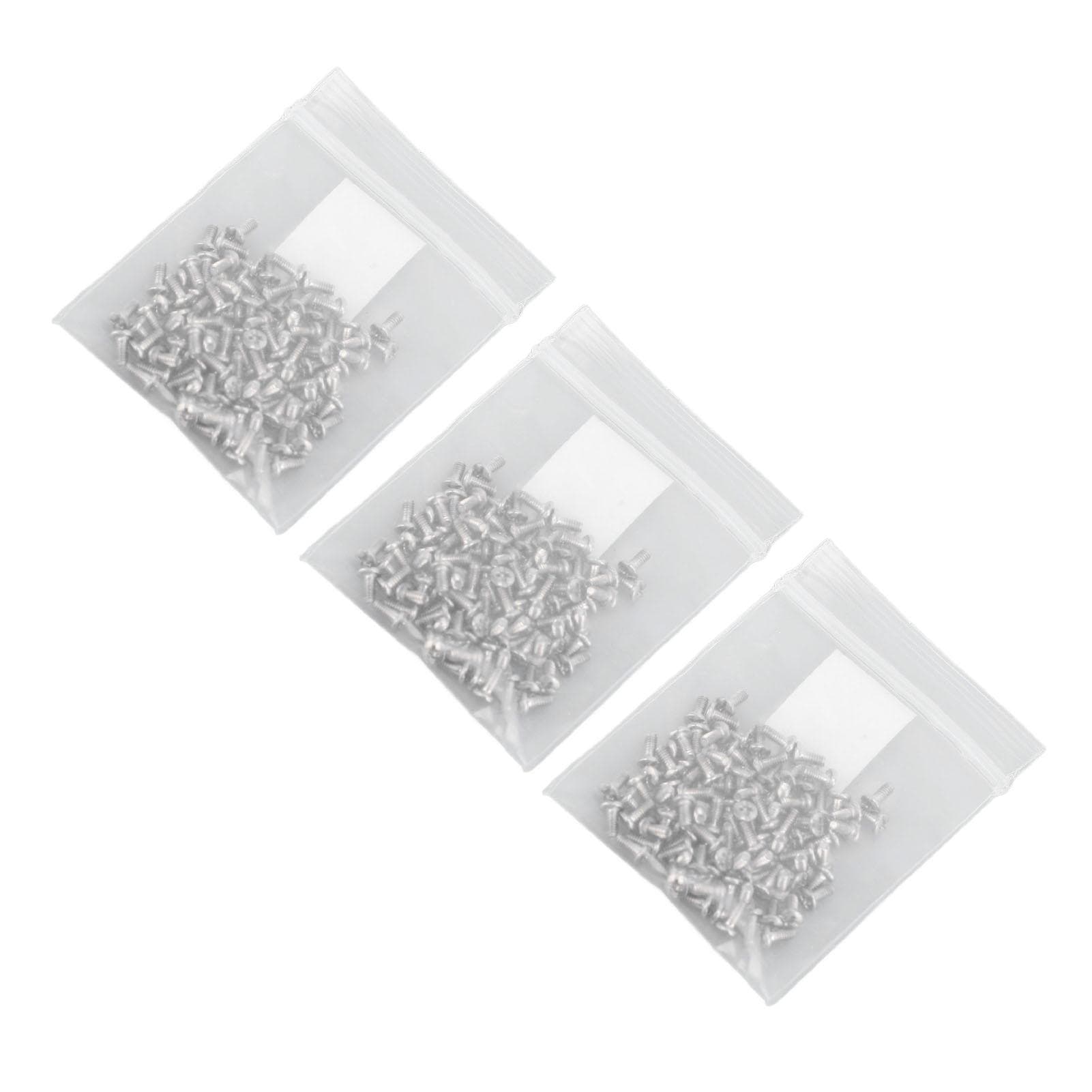 300Pcs Eyeglass Screw Metal Decorative Eyeglasses Screw Kit for Repairing Maintenance 2.5 X 1.2 X