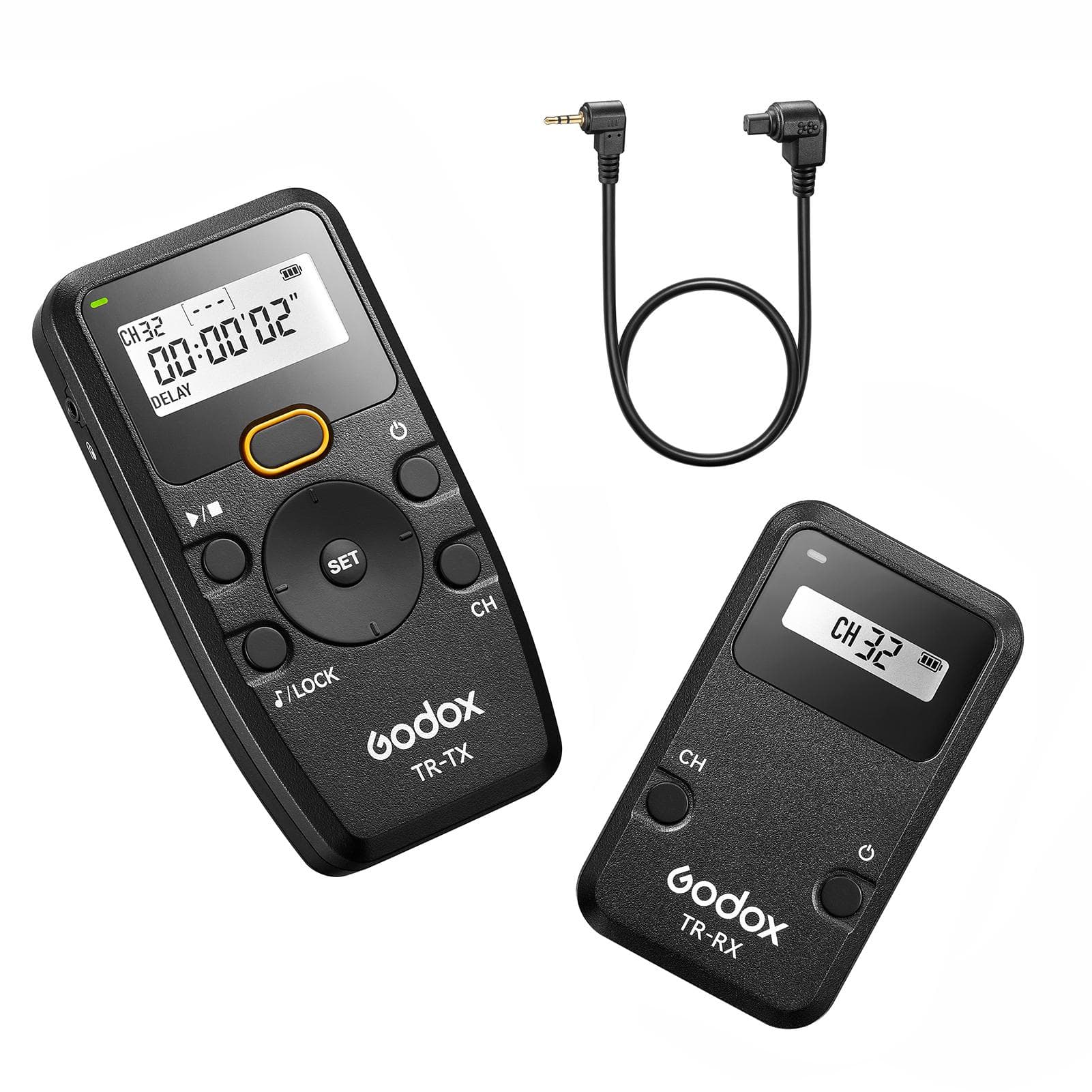 Godox TR Series 2.4G Wireless Timer Remote Control Camera Shutter Remote(Tramsmitter & Receiver) 6 TR-C3 Shutter Cable
