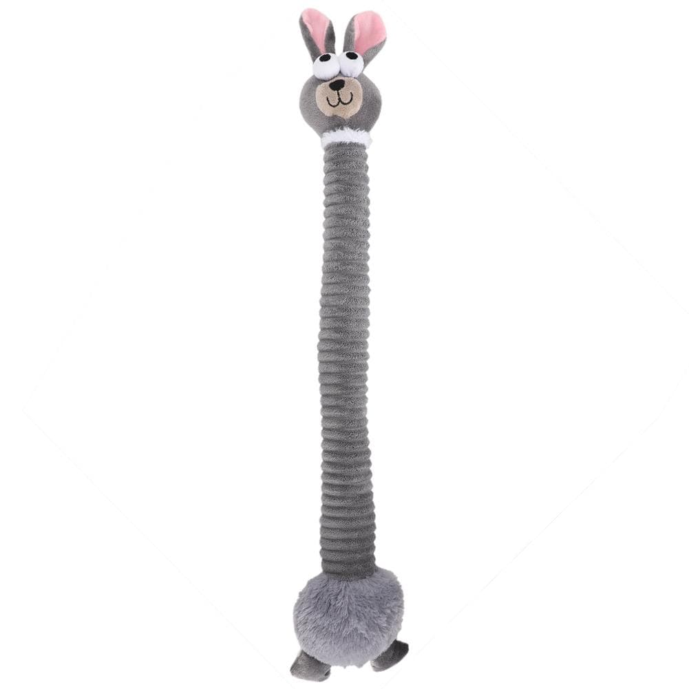 Durable Plush Long Strip Animals Shape Pet Molar Biting Cleaning Tooth Sounding Playing Interactive