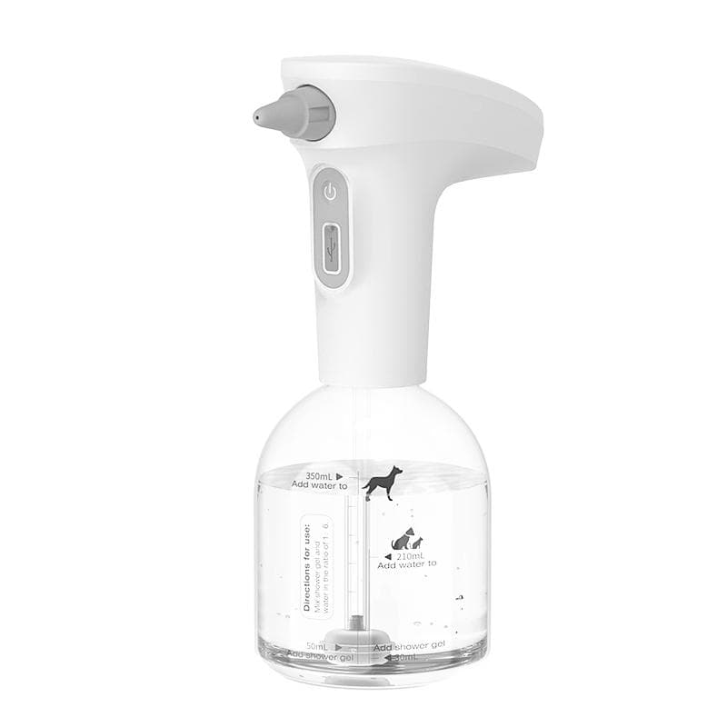 Automatic Soap Dispenser For Cat Pet Smart Bathroom Liquid Soap And Shampoo Making Foam Dispender Dog Shower Accessories white