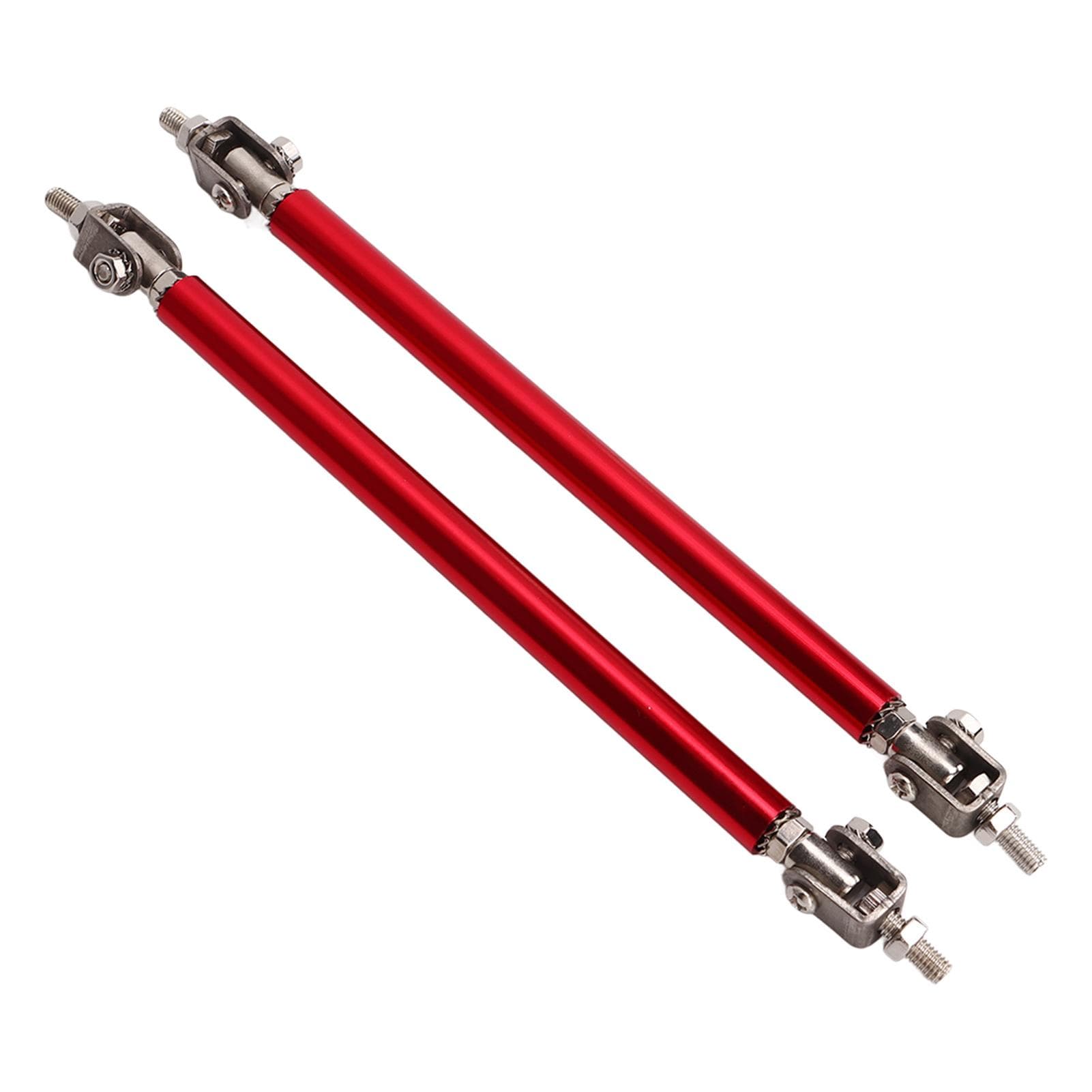 2 Pcs Bumper Lip Diffuser Rod 15cm Stretchable Stainless Steel Splitter Support Tie Pull Bar Blue red