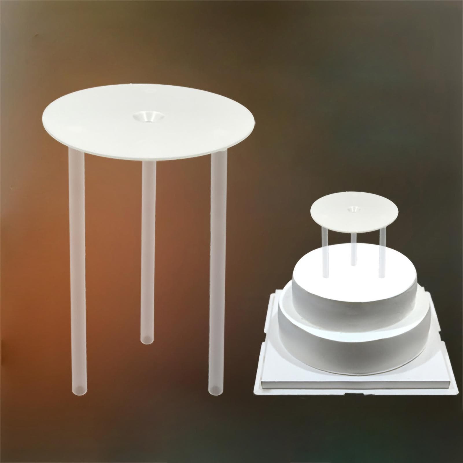 Double Layer Cake Stand Food Grade PP Plastic Cake Tier Supports Bracket DIY Baking Accessory 12cm 12cm / 4.7in
