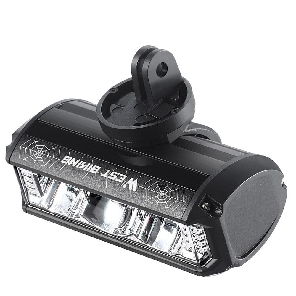 High Brightness Aluminum Alloy Bicycle Light High Lumen USB Rechargeable Bike Light Road Bike black