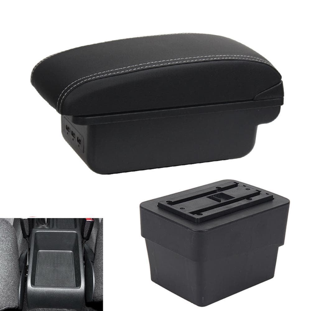 For Skoda Octavia Armrest For Skoda Octavia Mk3 A7 2014-2017 Car Armrest Box Retrofit Parts Storage Accessories USB black/white