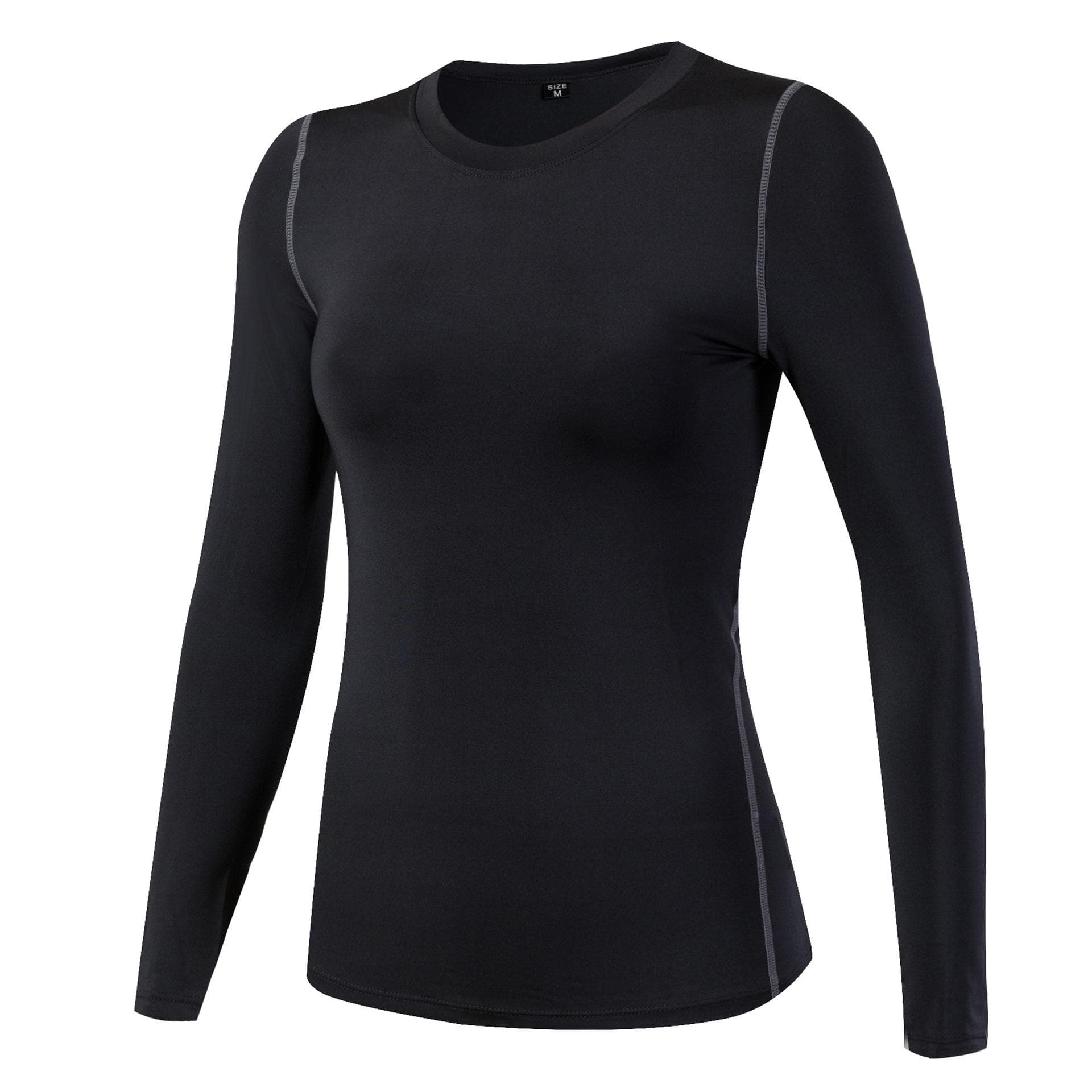 Yoga Shirt Women's Fitness Sports Tops Long Sleeve Jersey Female Gym Training Running T-shirt Sports Clothing L black