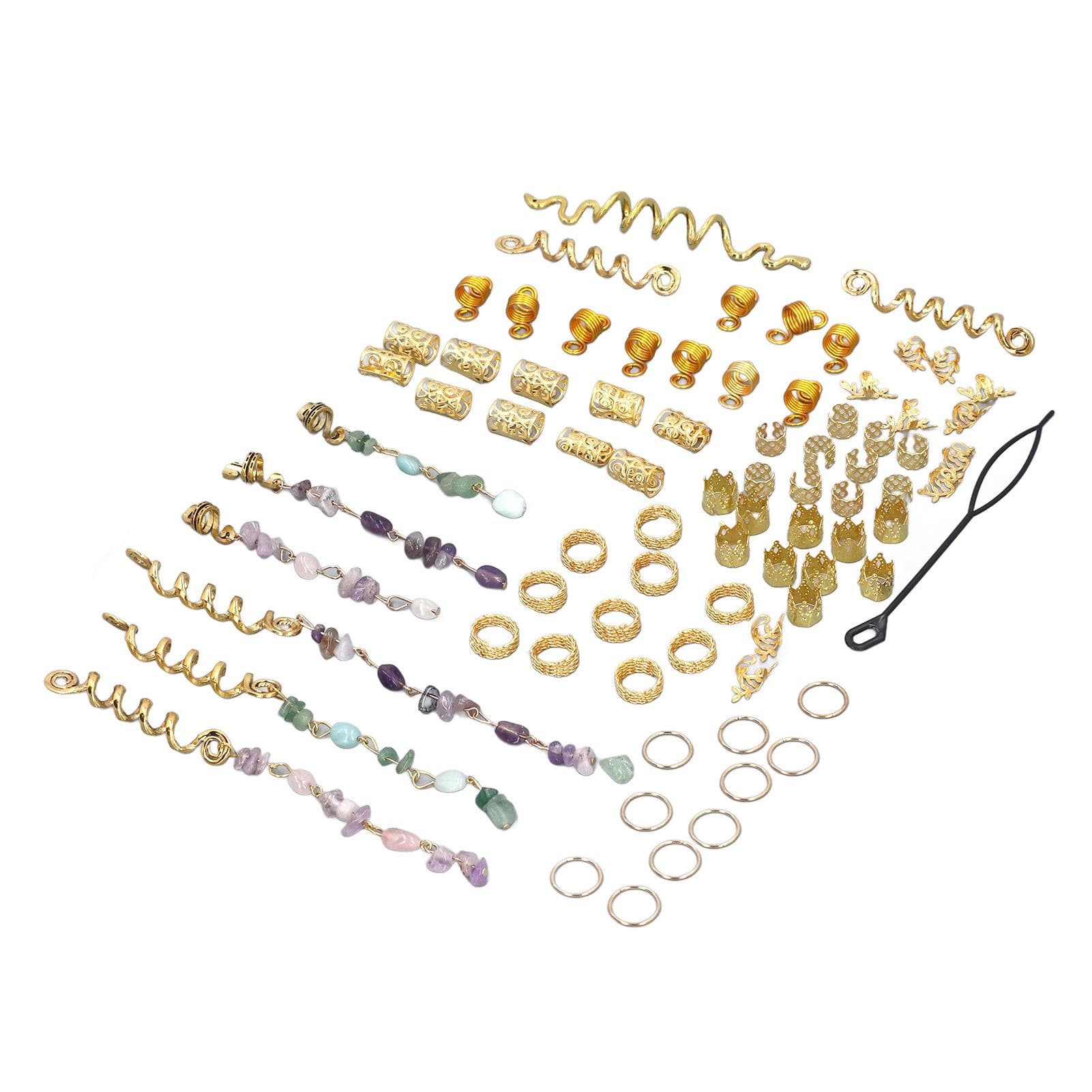 80pcs Hair Braids Dreadlock Accessories Multifunctional Crystal Rhinestone Dreadlock Accessories
