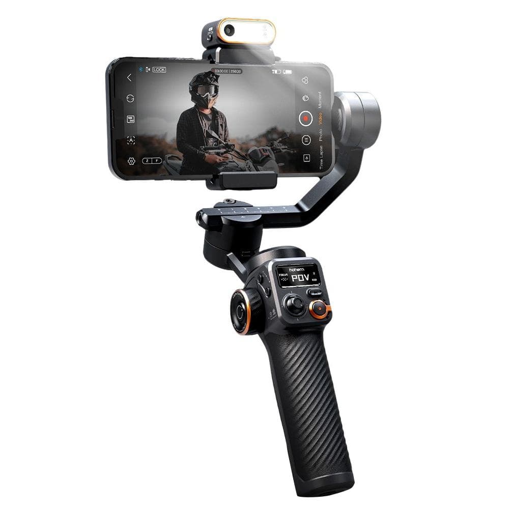 hohem iSteady M6 3-Axis Smartphone Gimbal Stabilizer Anti-shake Phone Vlog Gimbal 360degrees Rotatable With Fill Light & AI Module
