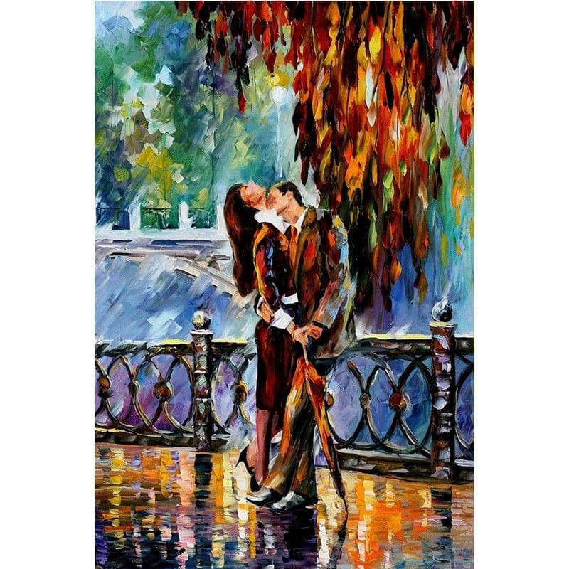 5D DIY Diamond Painting lover on the bridge Embroidery Cross Stitch Rhinestone Mosaic Home Decor 20X30CM