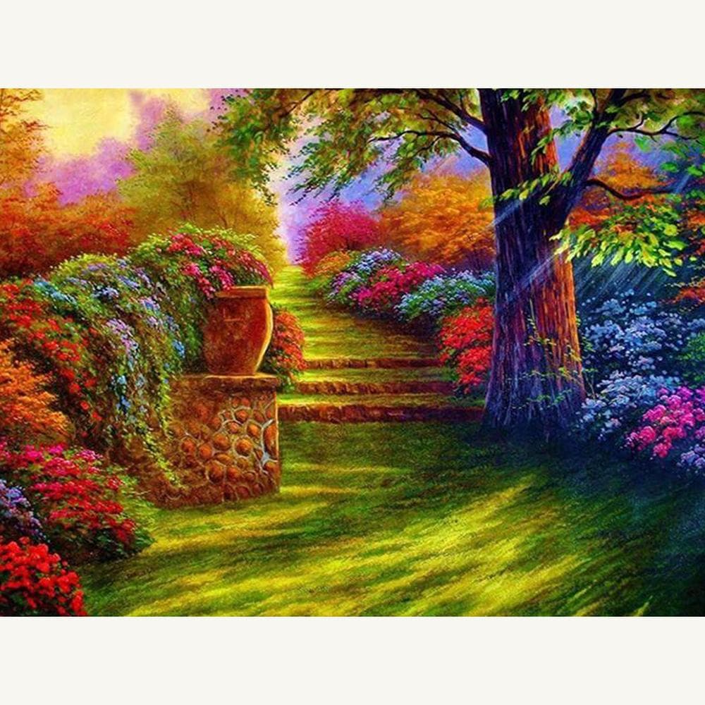 Cross Stitch Kit DIY Diamond Embroidery Garden path Diamond Painting Mosaic Home Decor 20X30CM